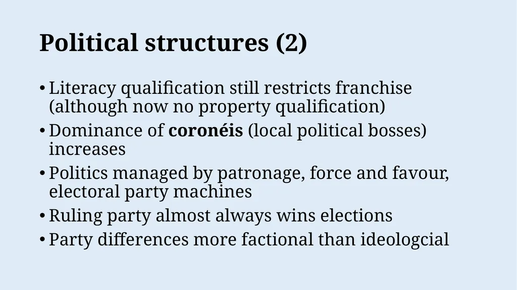 Week 10: “Coffee with Milk”: The First Republic, - slide 16 of 22
