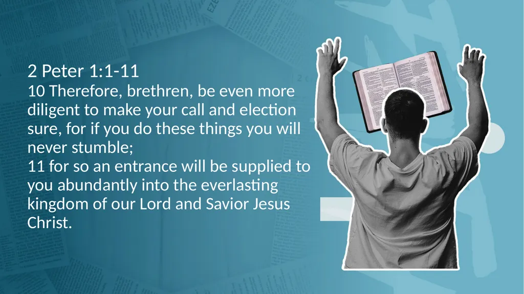 2 Peter 1:12-15 12 For this reason I will not - slide 8 of 55