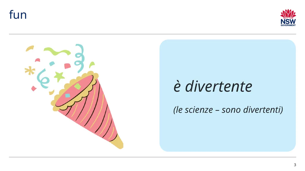 Aggettivi – le materie Adjectives – school - slide 3 of 11