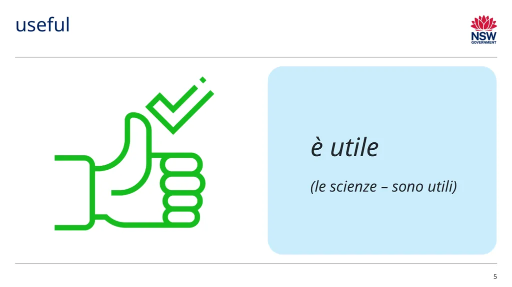 Aggettivi – le materie Adjectives – school - slide 5 of 11