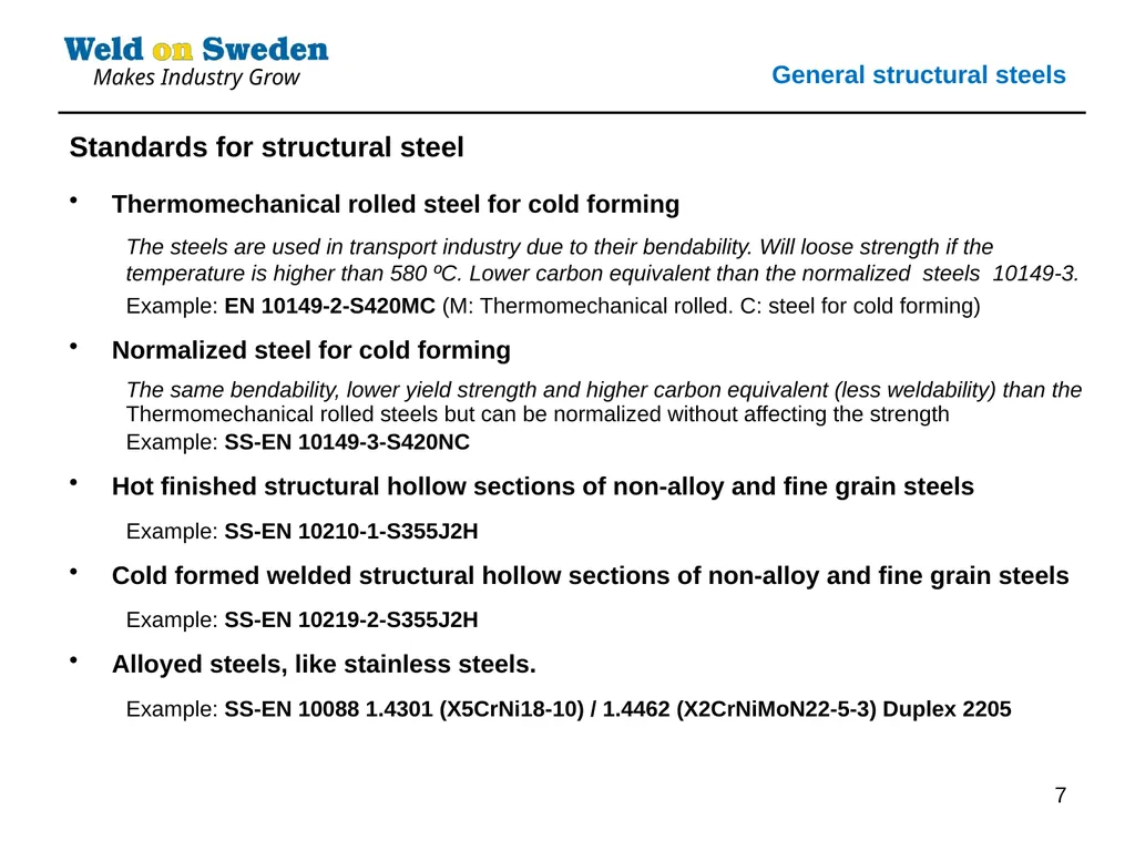 1 Structural steels designation, Grouping system - slide 7 of 12