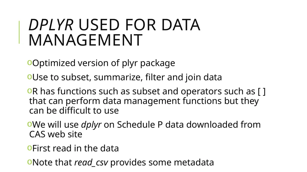 Data Munging And Data Pre-Processing in R SPRING - slide 29 of 52
