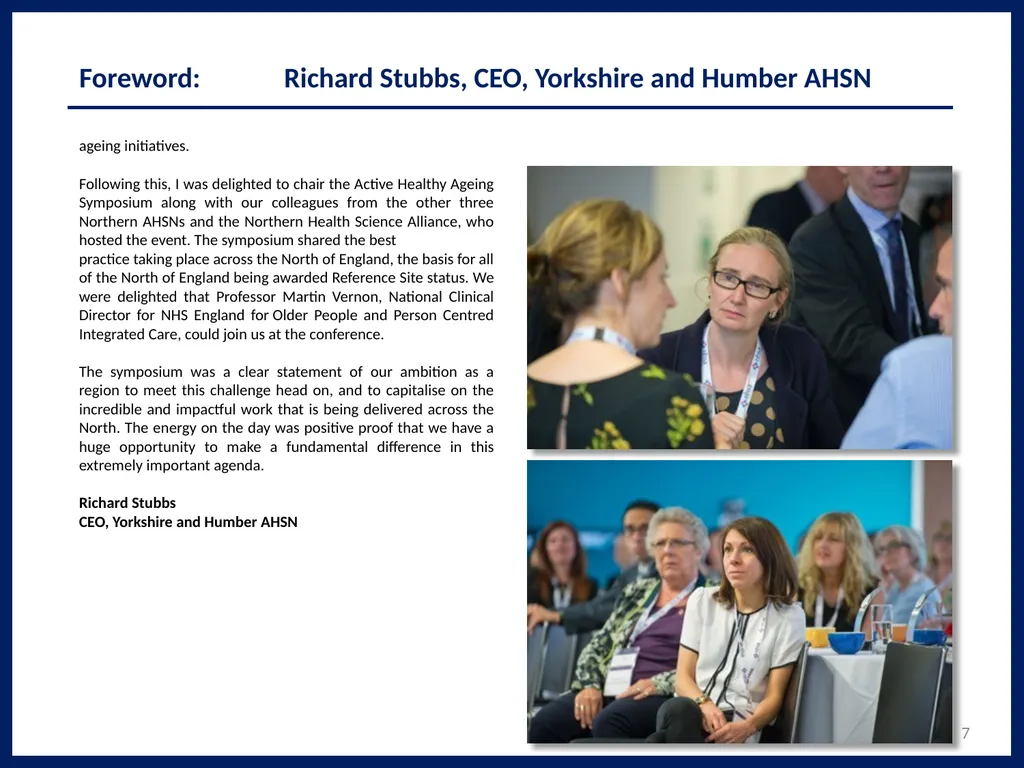 Northern Excellence in Active and Healthy Ageing - slide 7 of 52