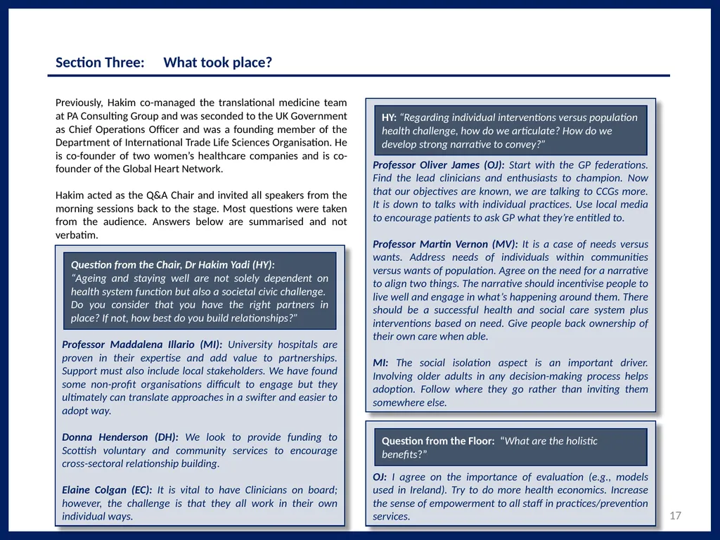 Northern Excellence in Active and Healthy Ageing - slide 17 of 52