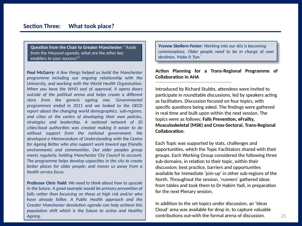 Northern Excellence in Active and Healthy Ageing - slide 21 of 52