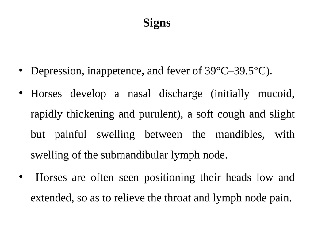 STRANGLES (Equine distemper, Strep. Throat) A - slide 4 of 11