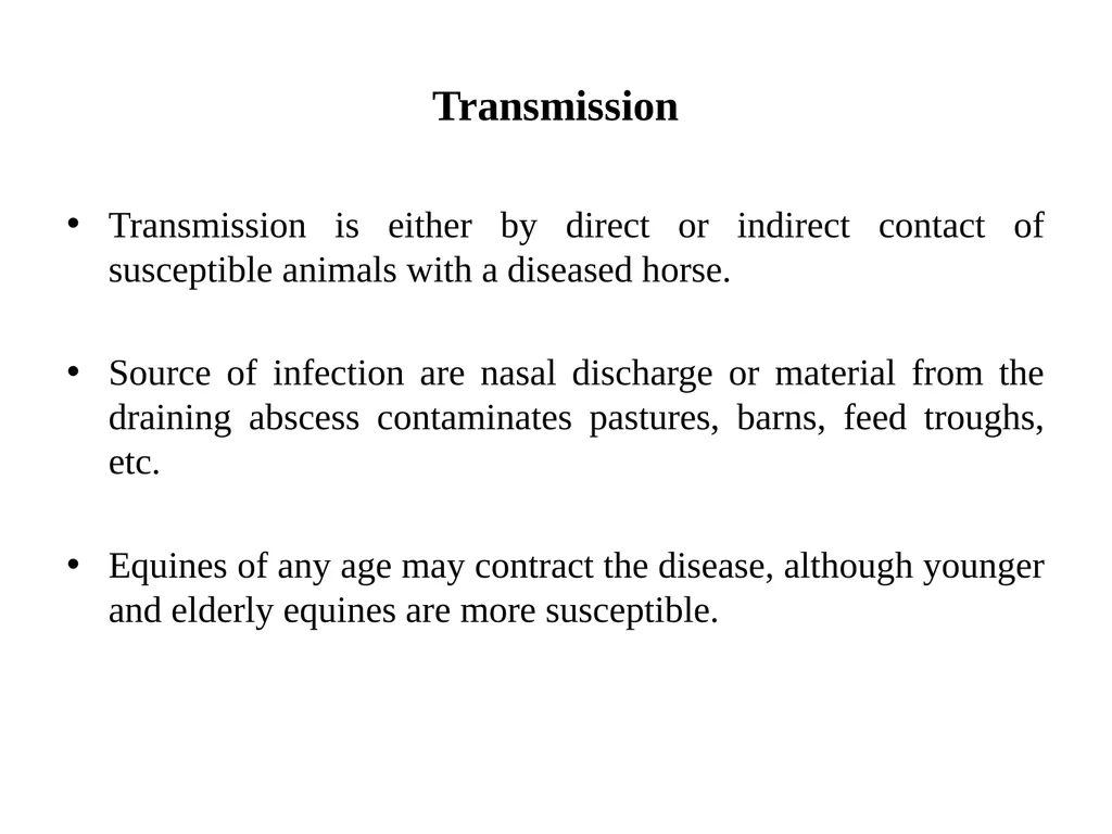 STRANGLES (Equine distemper, Strep. Throat) A - slide 3 of 11