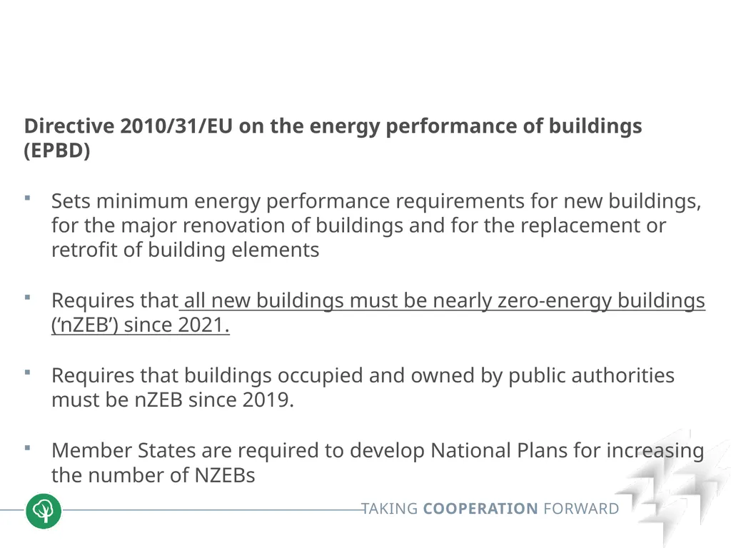 Block 2: Energy efficiency in buildings 2.1. nZEB - slide 8 of 23