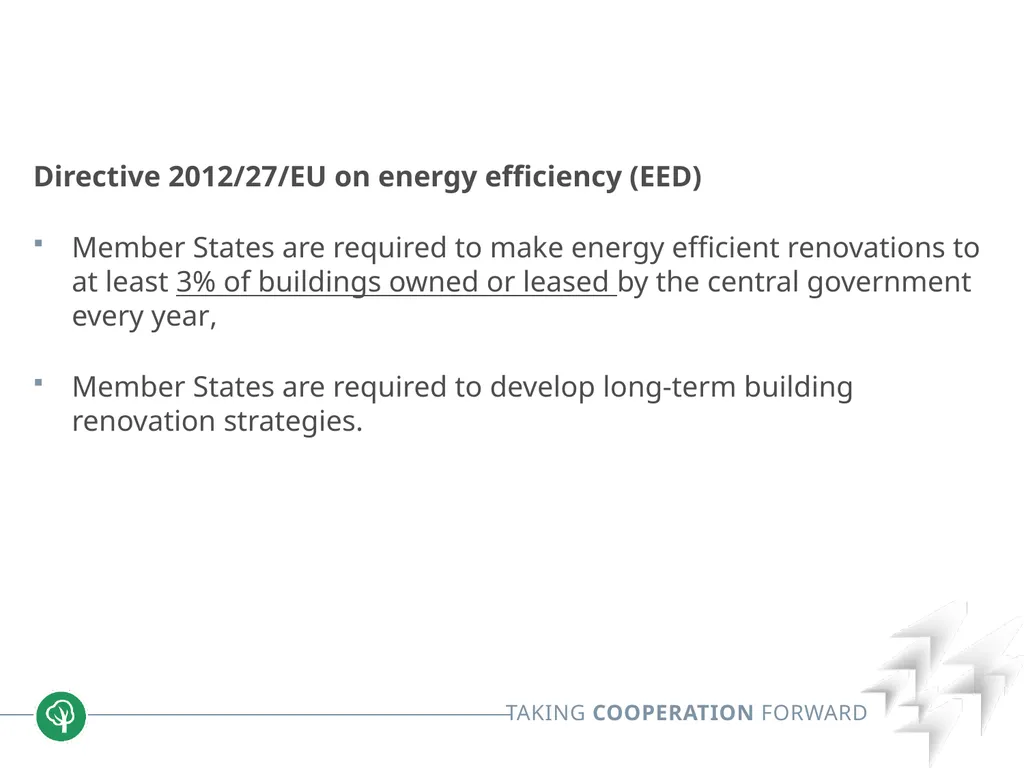 Block 2: Energy efficiency in buildings 2.1. nZEB - slide 9 of 23