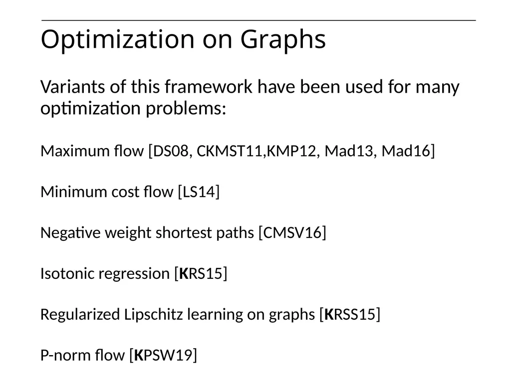 Optimization on Graphs Optimization on Graphs - slide 51 of 62