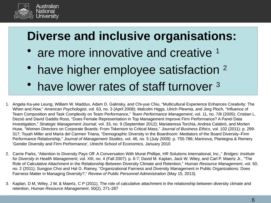 SAGE Athena SWAN Pilot Information for ANU - slide 6 of 18