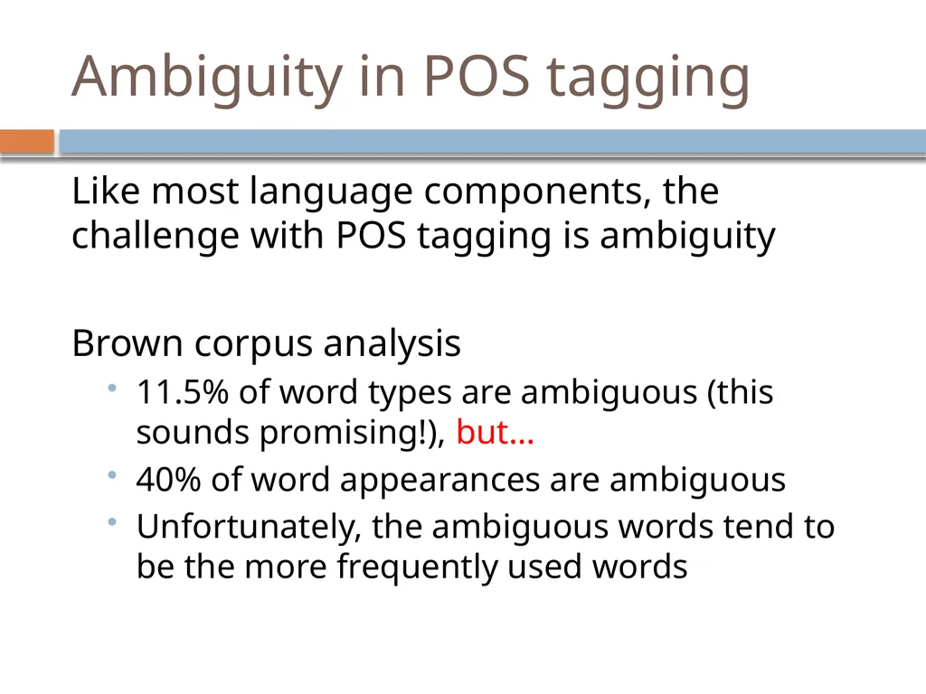 NLP Linguistics 101 David Kauchak CS159 – Spring - slide 31 of 52