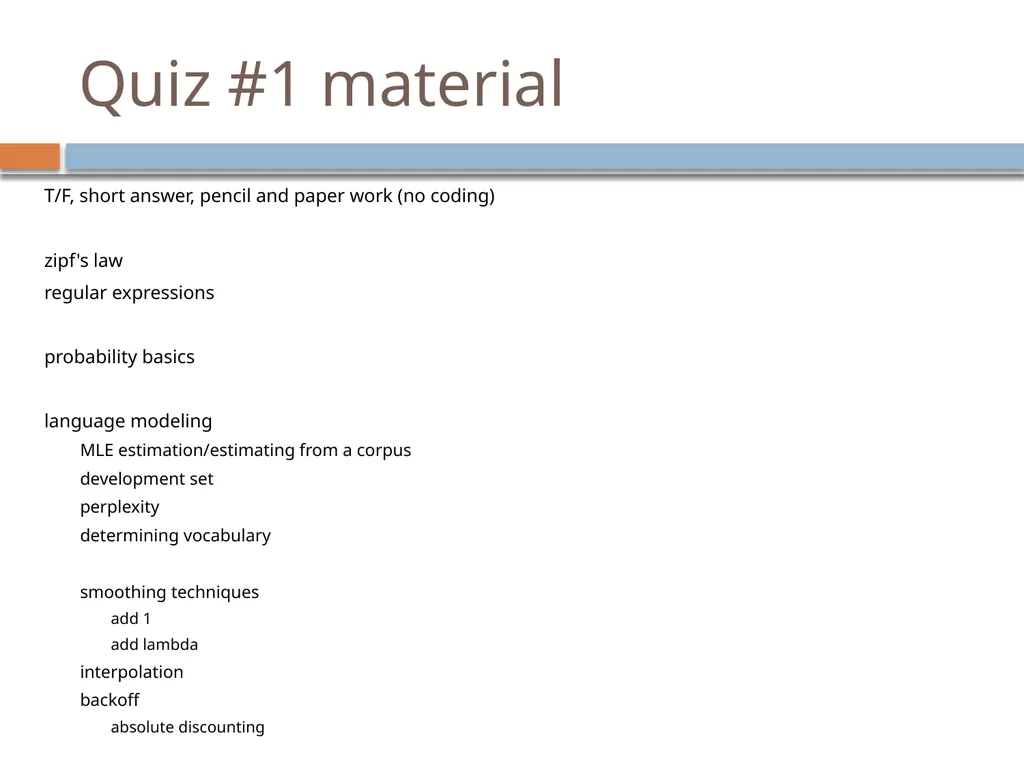 NLP Linguistics 101 David Kauchak CS159 – Spring - slide 3 of 52