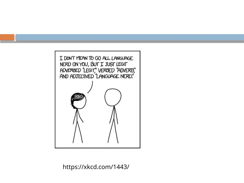 NLP Linguistics 101 David Kauchak CS159 – Spring - slide 27 of 52