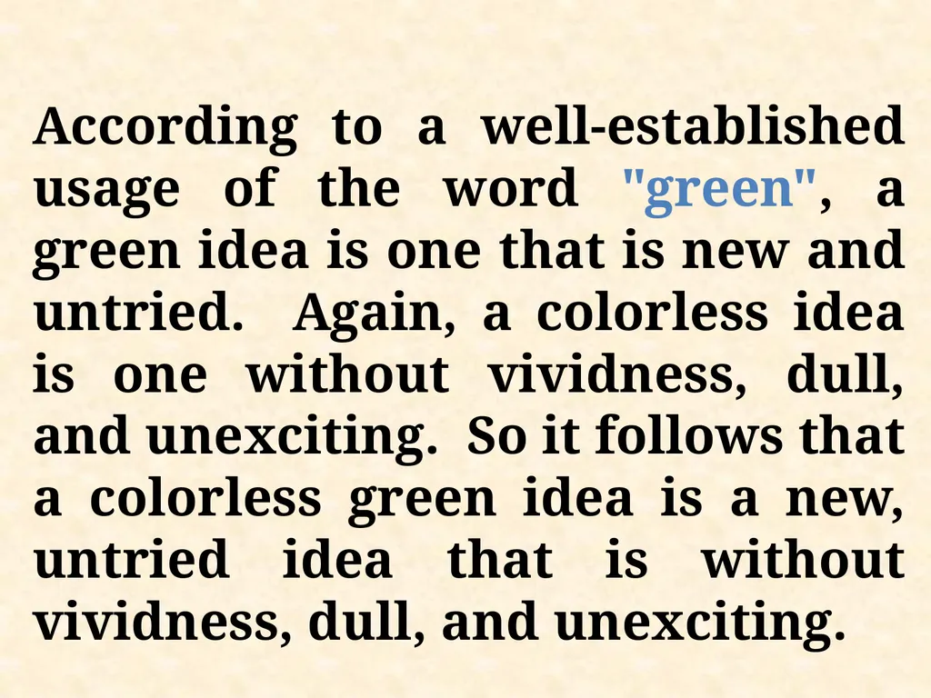 An Introduction to Semantics “Language without - slide 14 of 19
