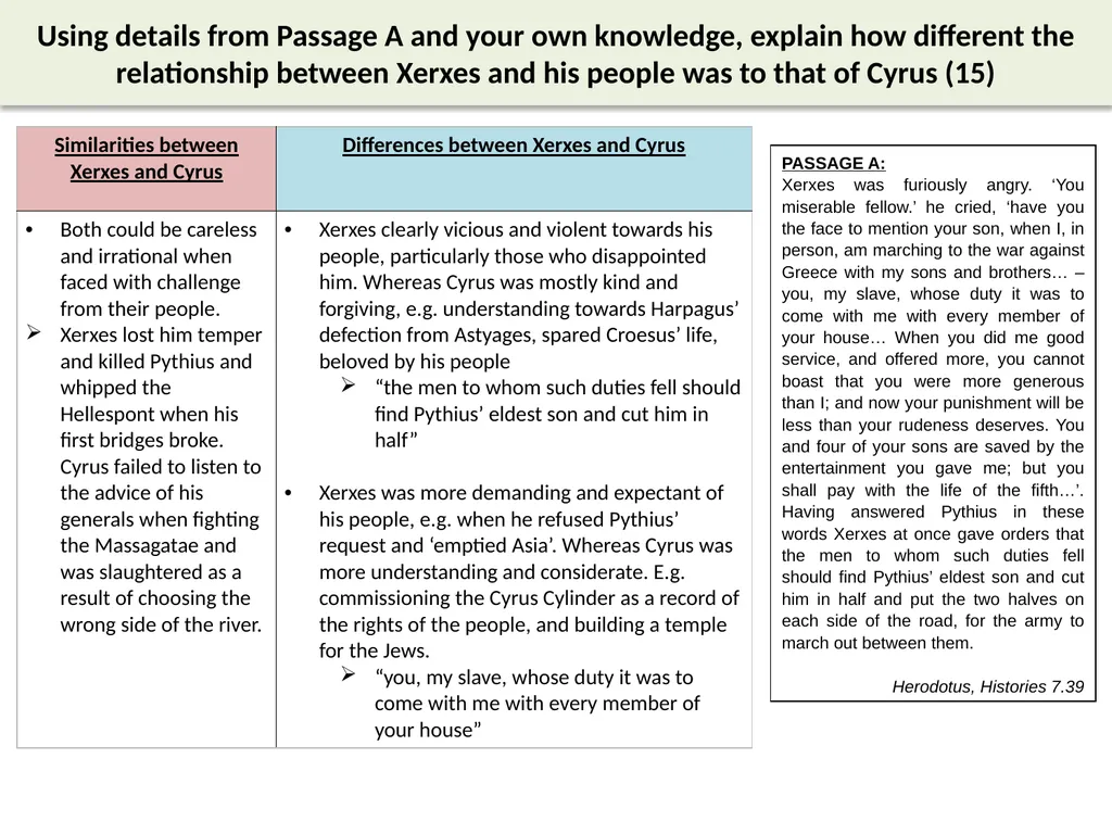 Xerxes Feedback Lesson Xerxes – Assessment - slide 4 of 7