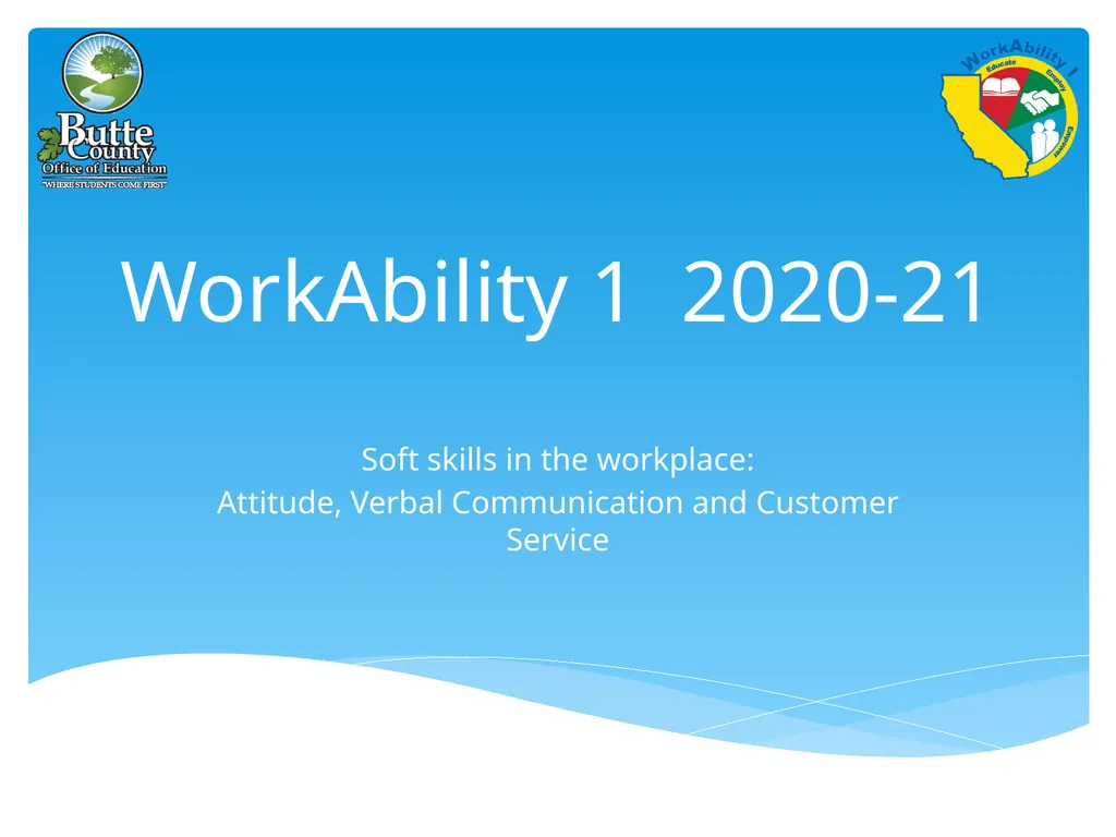 WorkAbility 1 2020-21 Soft skills in the - slide 1 of 14