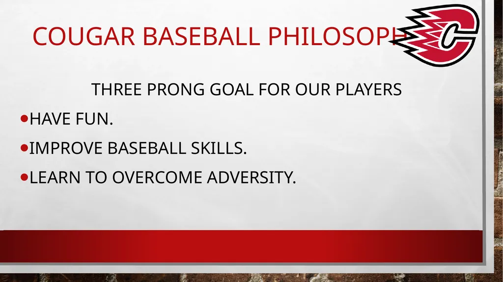 Baseball Player/Parent Meeting Agenda Introduction - slide 3 of 25