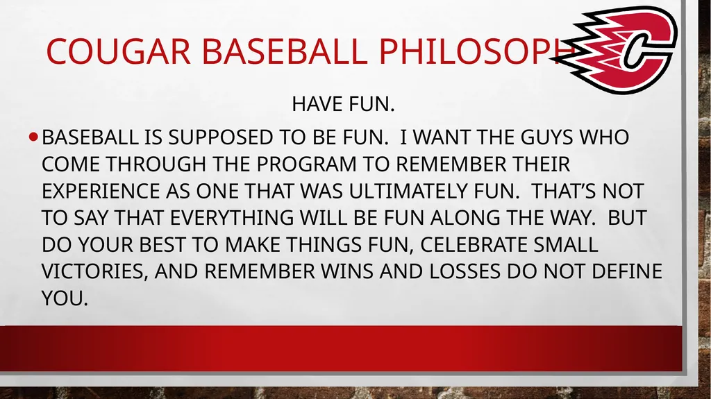 Baseball Player/Parent Meeting Agenda Introduction - slide 4 of 25