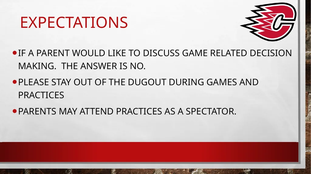 Baseball Player/Parent Meeting Agenda Introduction - slide 12 of 25
