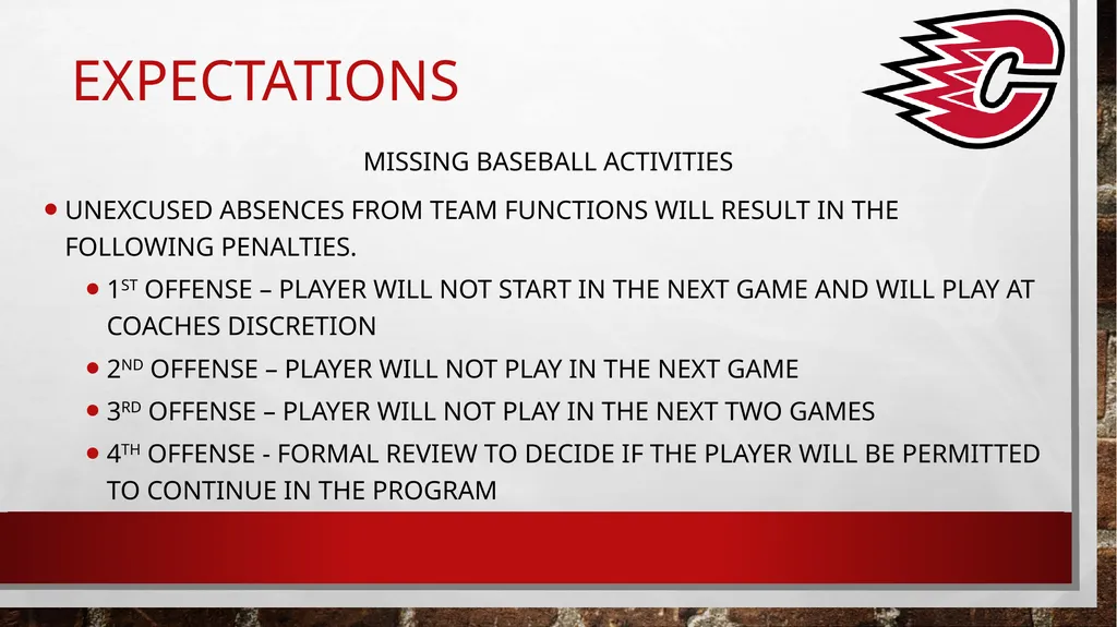 Baseball Player/Parent Meeting Agenda Introduction - slide 8 of 25