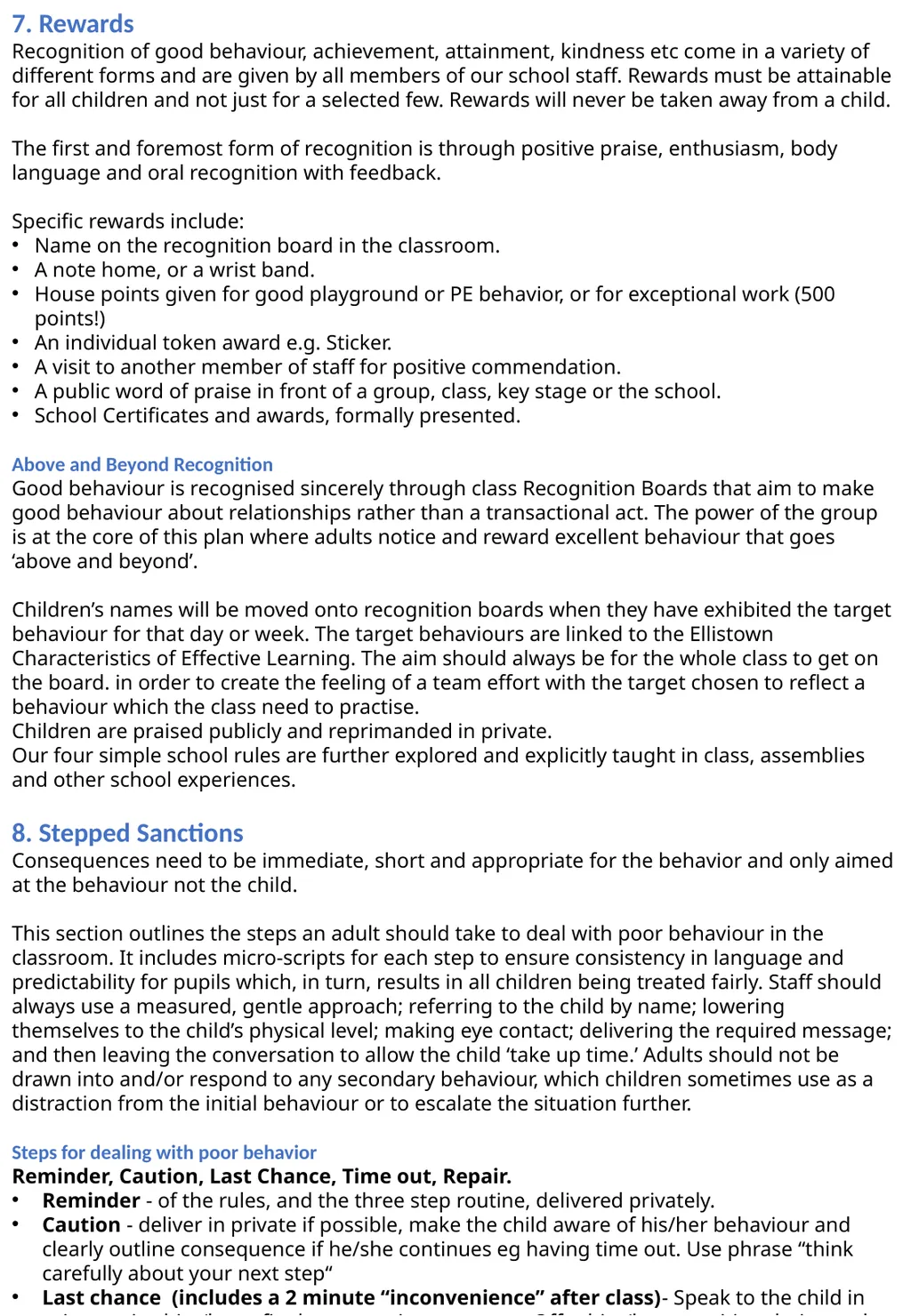 Behaviour and Relationships Policy Our Rules Be - slide 4 of 11