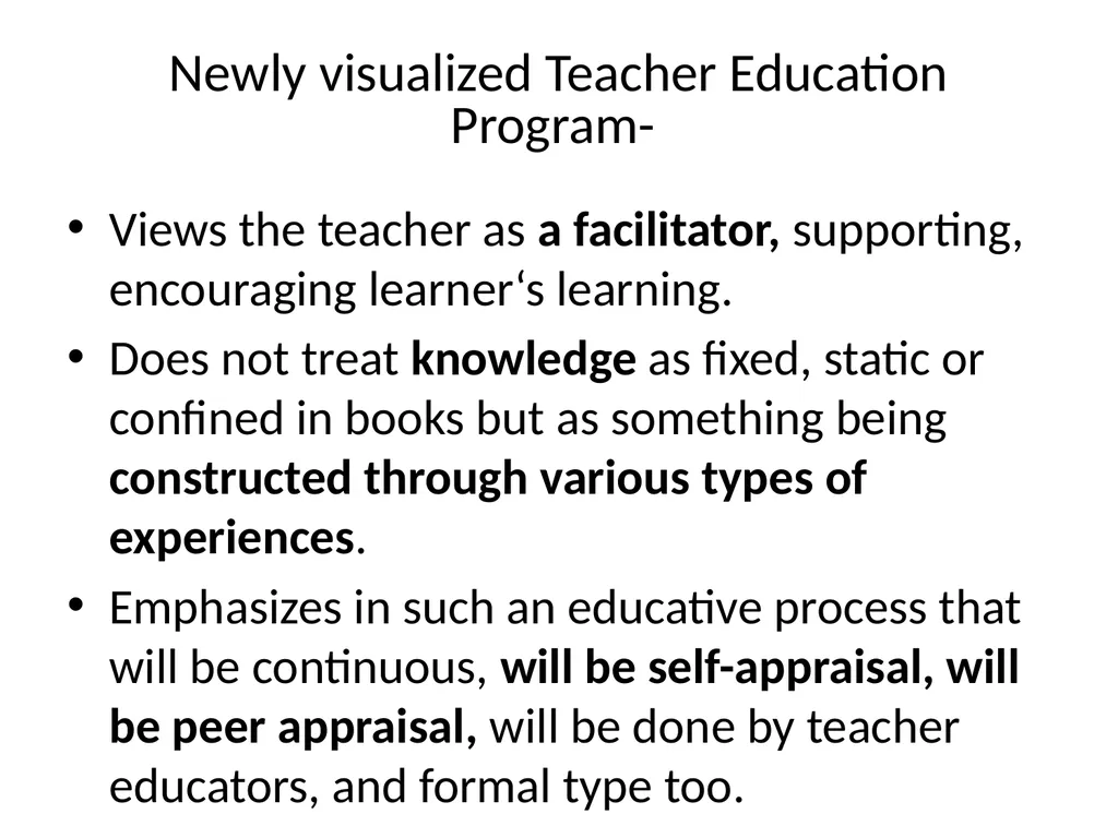 INNOVATION IN THE CONCEPT OF TEACHER TRAINING & - slide 24 of 64