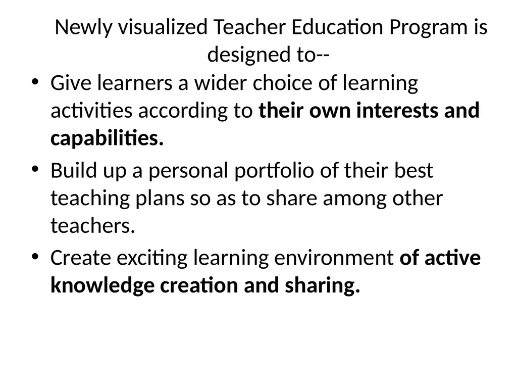 INNOVATION IN THE CONCEPT OF TEACHER TRAINING & - slide 25 of 64
