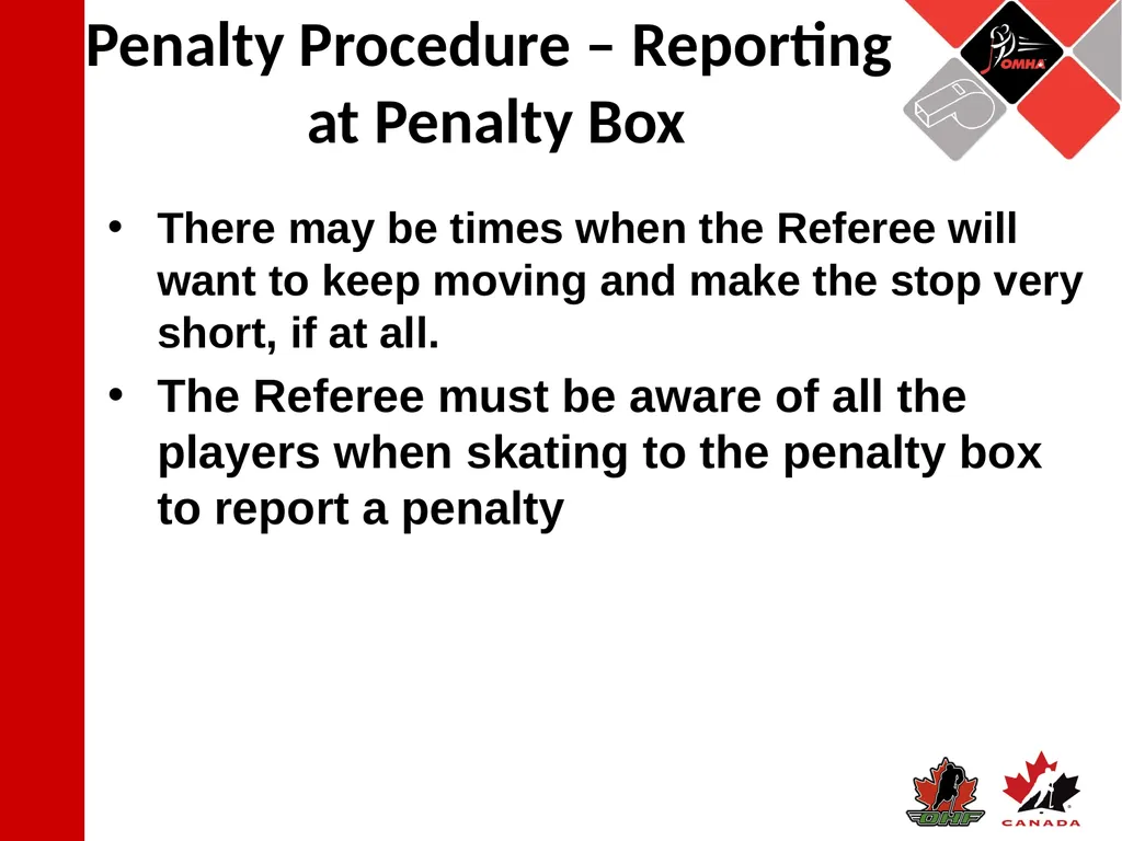 Referee Position: 3 Official System Starting The - slide 16 of 17
