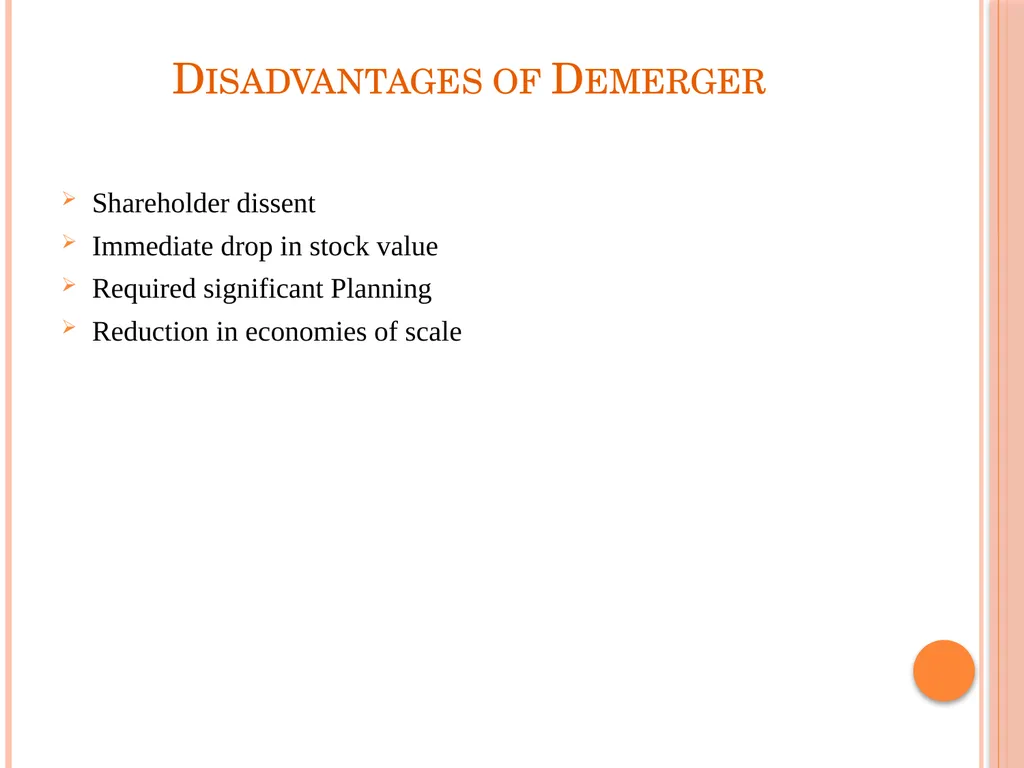 Demerger & Takeover Subject: Merger & Acquisition - slide 8 of 16