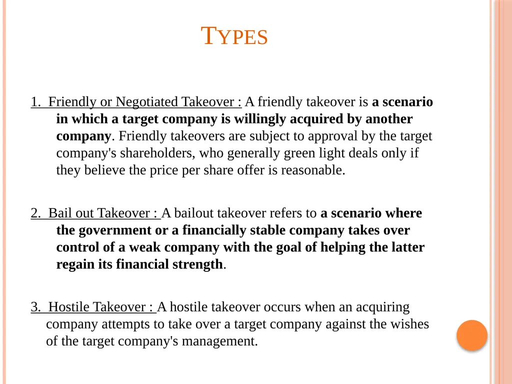 Demerger & Takeover Subject: Merger & Acquisition - slide 12 of 16