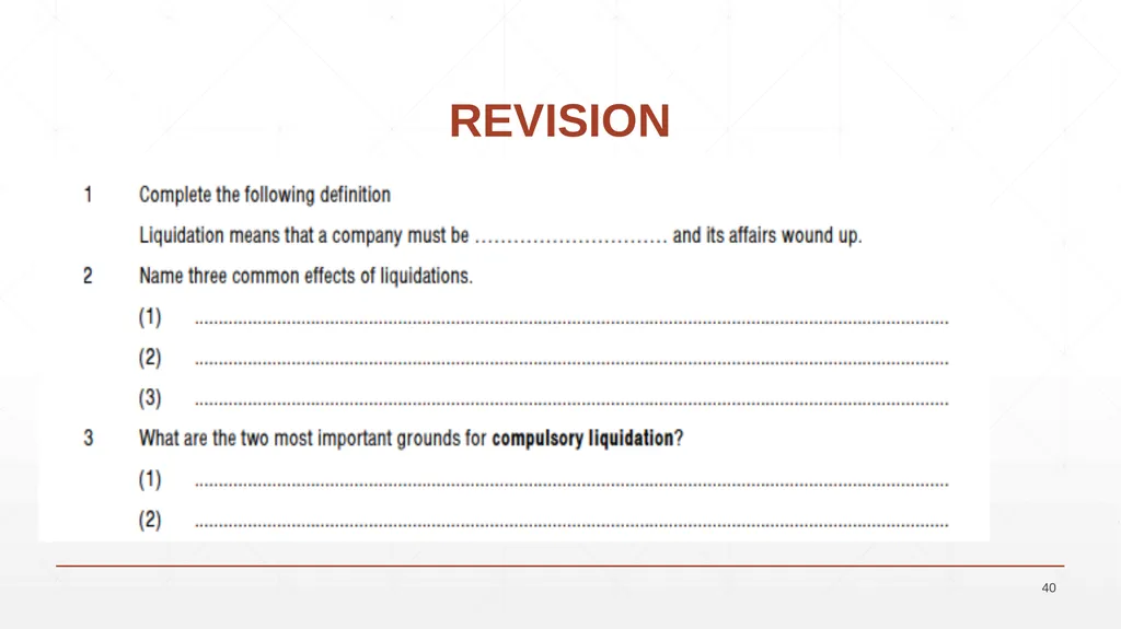 UNIT 7: BUSINESS LAW UNIT CODE: H/617/0736 UNIT 7: - slide 40 of 43