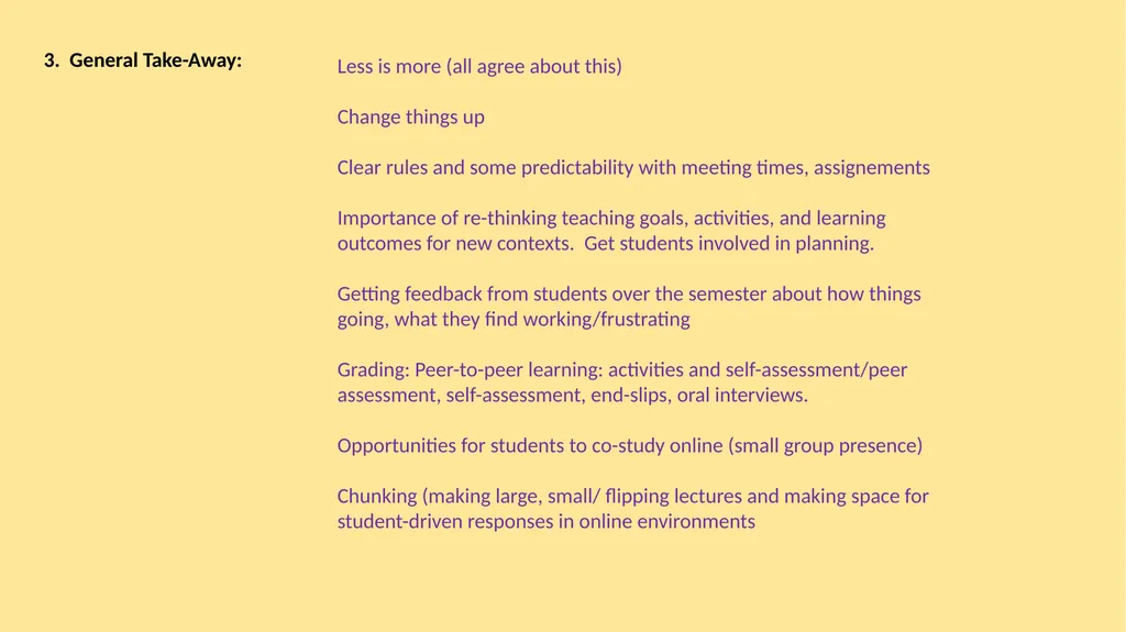 Present ideas for Learning Objectives and - slide 7 of 8