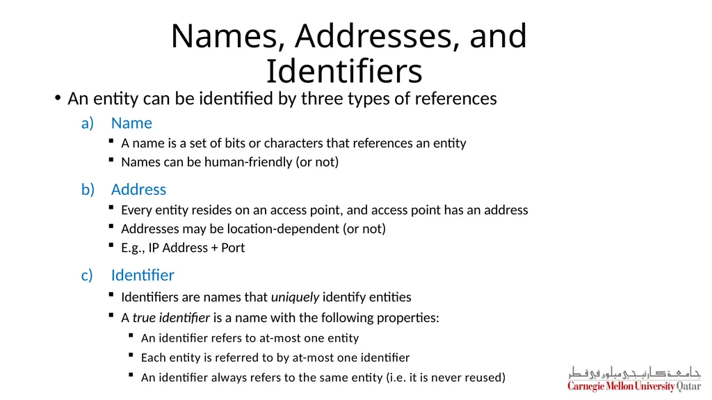 Distributed Systems CS 15-440 Naming Lecture 8, - slide 4 of 21