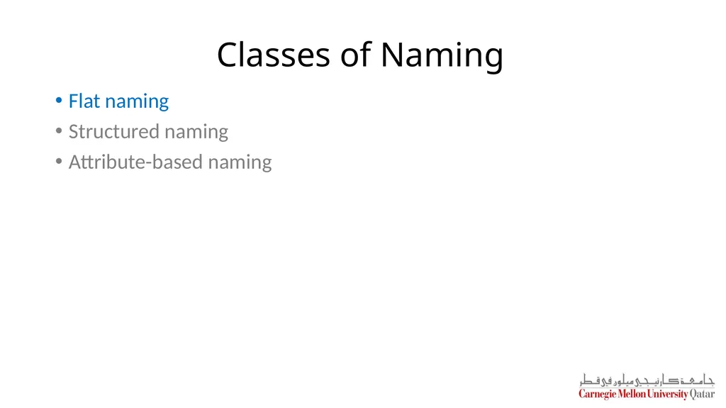 Distributed Systems CS 15-440 Naming Lecture 8, - slide 6 of 21