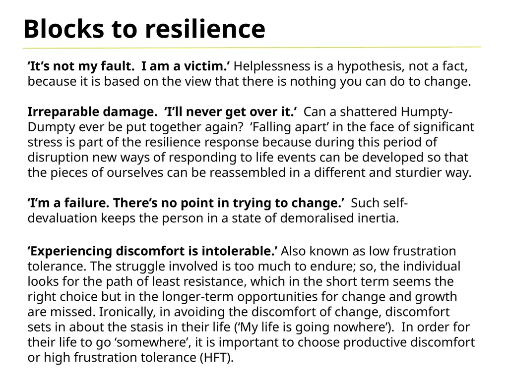 Resilience Bend don’t break Resilience in a - slide 14 of 16