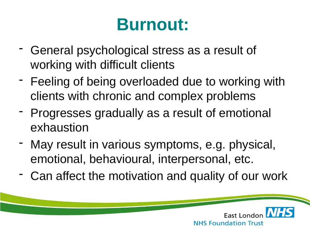 Identification, Effects & Prevention of Stress and - slide 25 of 59