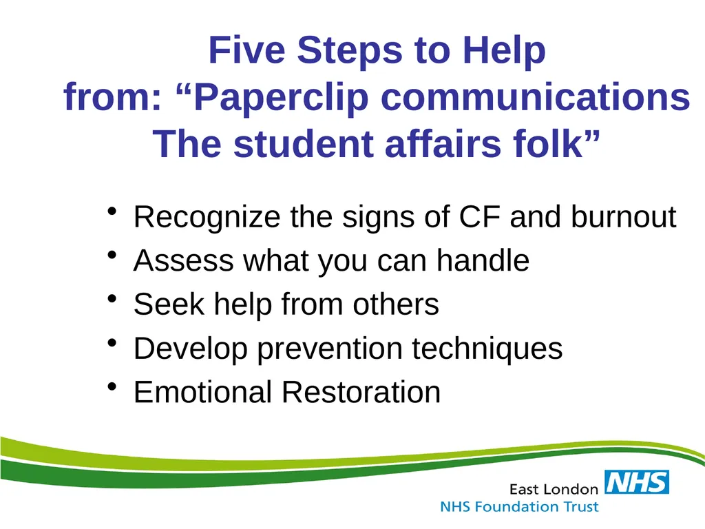 Identification, Effects & Prevention of Stress and - slide 48 of 59
