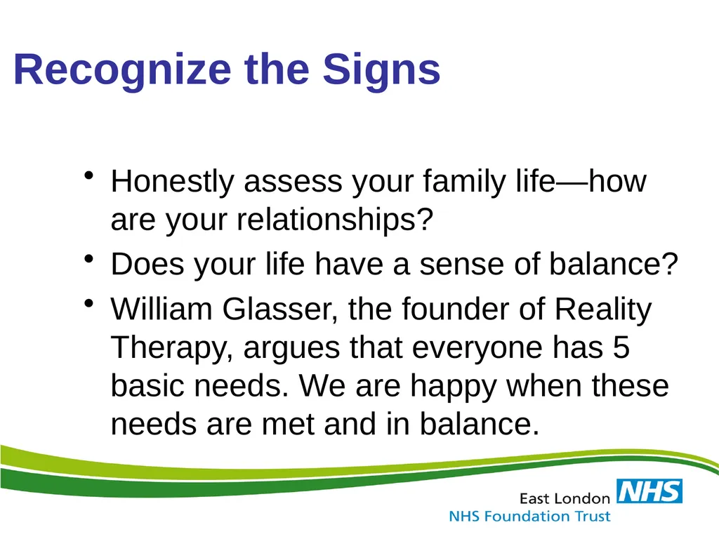 Identification, Effects & Prevention of Stress and - slide 50 of 59