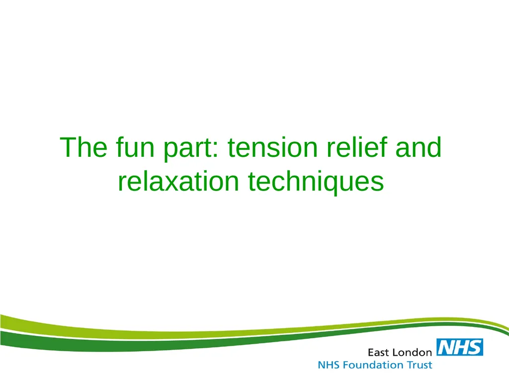 Identification, Effects & Prevention of Stress and - slide 44 of 59