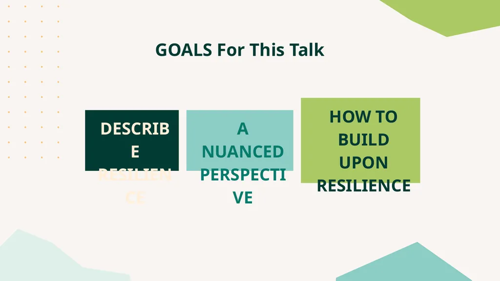 RESILIENCE A DOUBLE-EDGED SWORD DEVIN GREENE | CL - slide 2 of 16