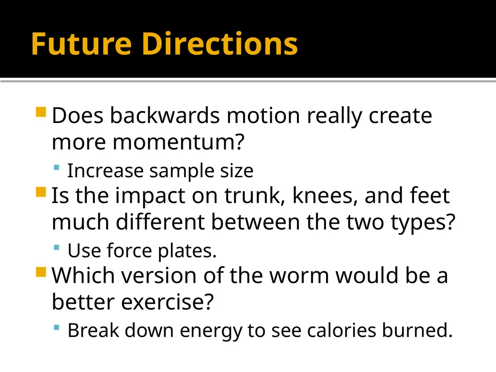 Breaking Down the Worm Katie Alger April 21, 2011 - slide 18 of 19