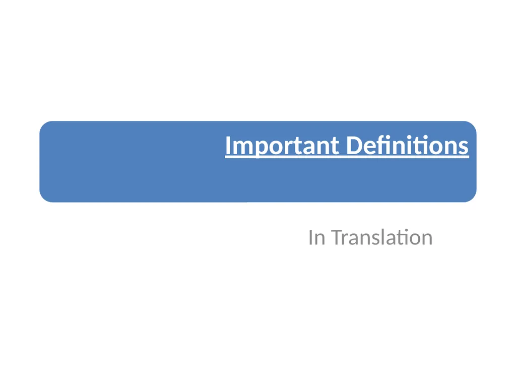 In Translation - slide 1 of 6