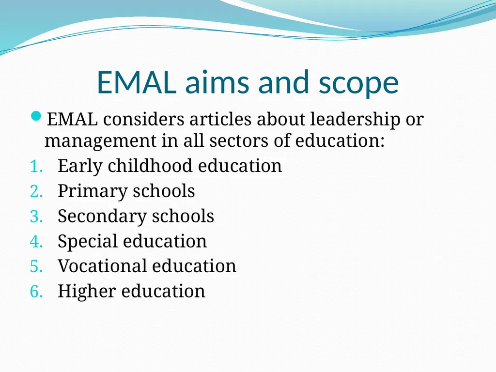Publishing in Educational Management, - slide 3 of 12