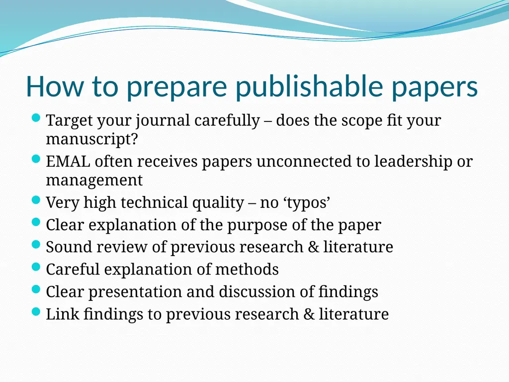 Publishing in Educational Management, - slide 6 of 12