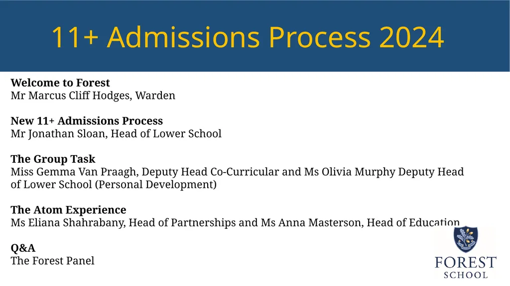 11+ Admissions Process 2024 11+ Admissions Process - slide 2 of 9