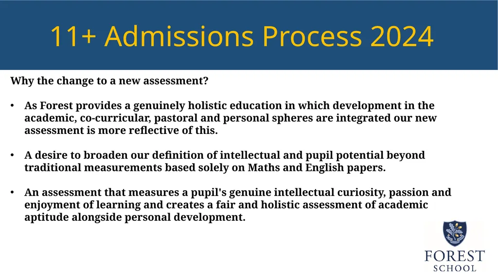 11+ Admissions Process 2024 11+ Admissions Process - slide 3 of 9