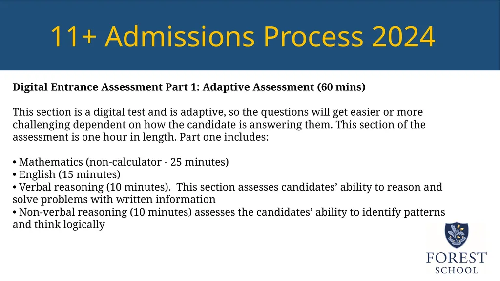 11+ Admissions Process 2024 11+ Admissions Process - slide 5 of 9