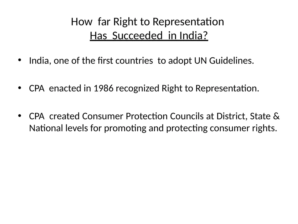 RIGHT TO REPRESENTATION BY Adv. Shirish V. - slide 4 of 13
