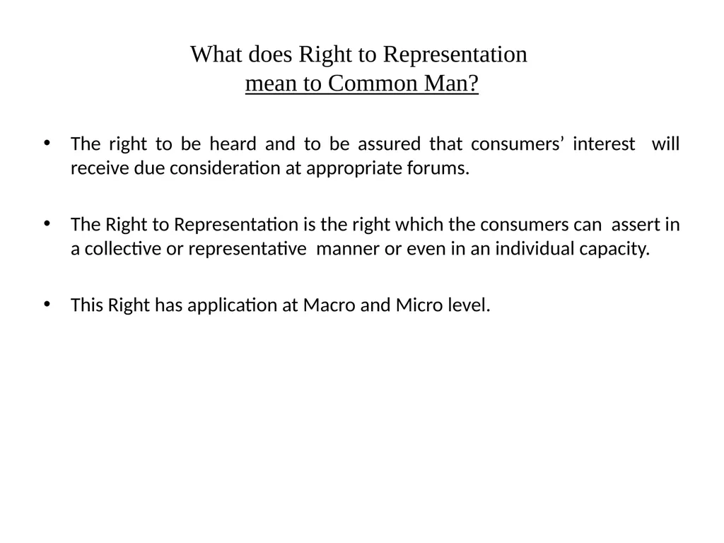 RIGHT TO REPRESENTATION BY Adv. Shirish V. - slide 3 of 13